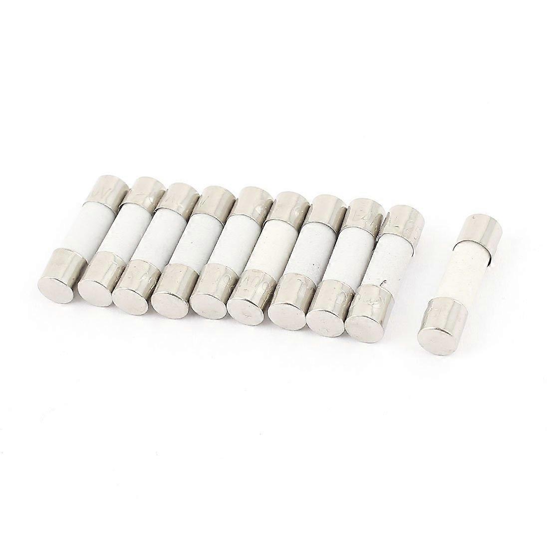Ceramic Fast Acting Fuses Tubes 10 Pack 5mm x 20mm 250V 8A
