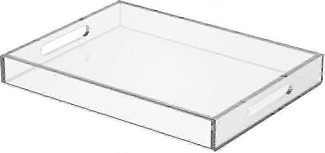 Decorative acrylic tray for dining - 30x40 cm with handles