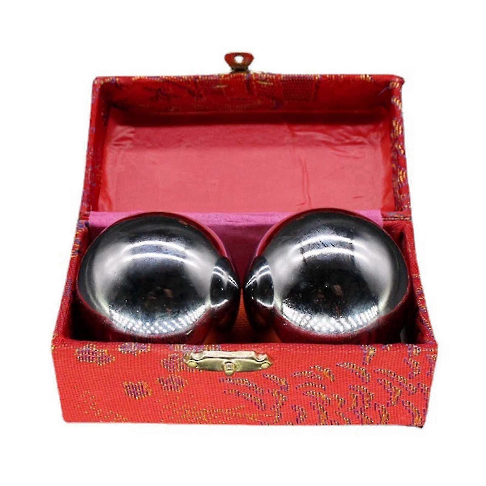 Baoding Hollow/solid Exercise Massage With Carry Case For Hand Therapy Exercise-good  48mm Hollow