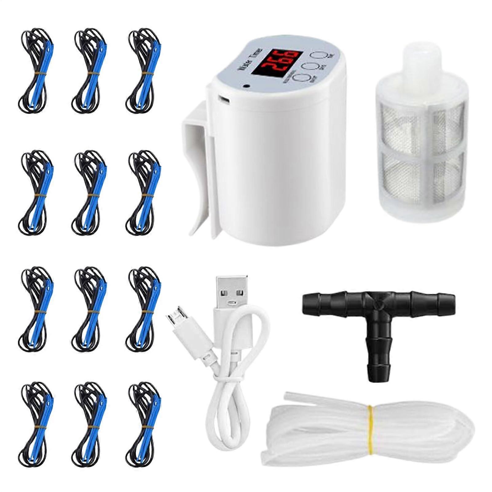 Auto Plant Waterer Indoor: Timer-Controlled Automatic Watering System For Potted Plants, 12-Basins