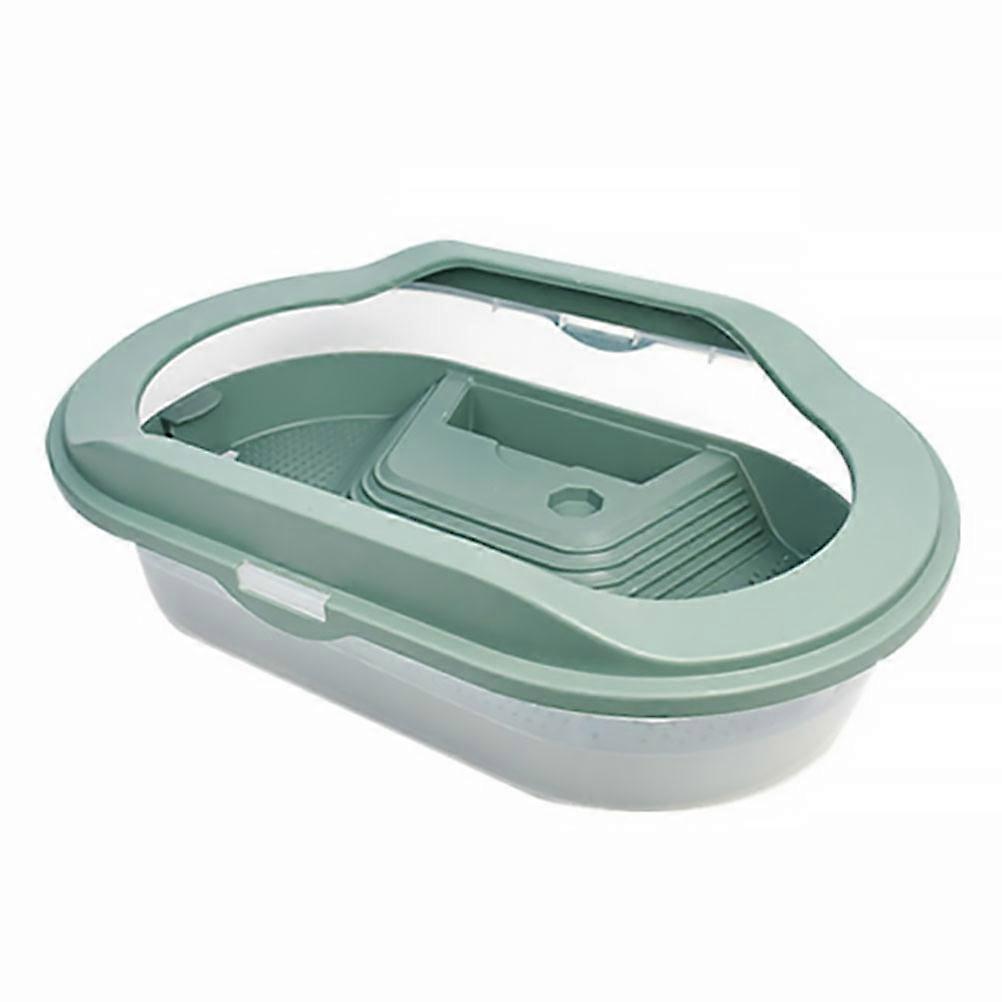 Turtle Terrarium Aquarium Tank for Green Plastic Equipped with Breeding Area 1Pack