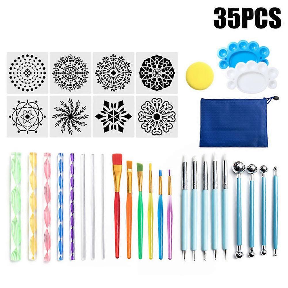 Mandala Dotting Tools Kits Painting Tools Kits Brushes Paint Tray Paint Brushes
