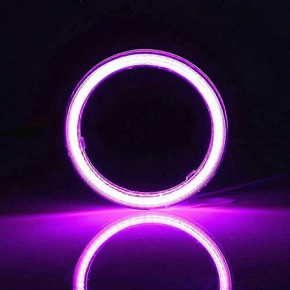 طقم إضاءة LED نهاري للسيارات والدراجات النارية ، مصباح ضباب 12 فولت مع حلقات هالة عيون الملاك COB ، أحجام 60 مم إلى 120 مم متوفرة