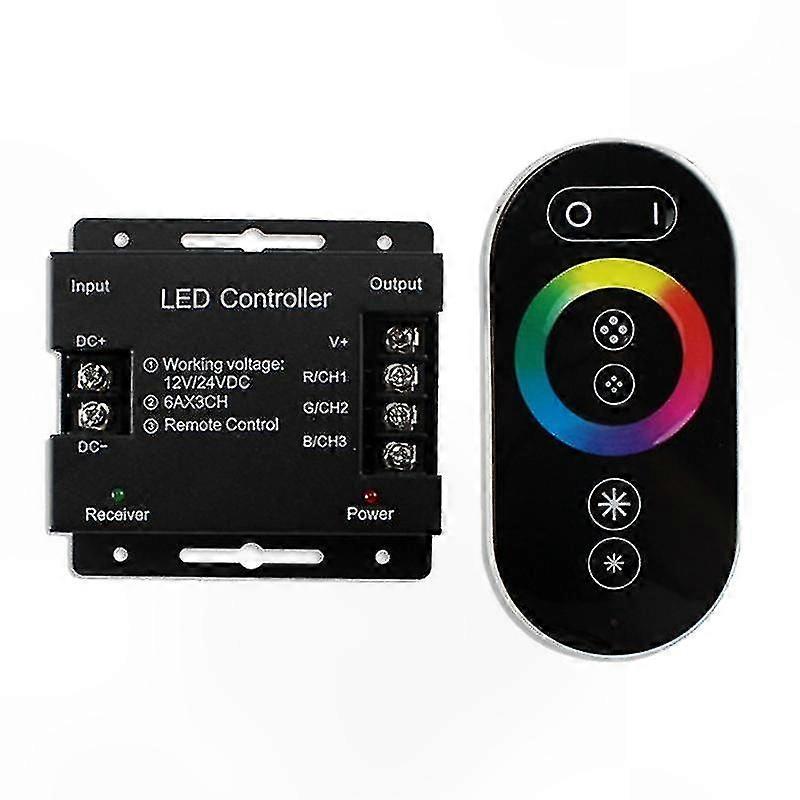 RF Touch Remote Dimmer for RGB LED Strip Lights 12-24V Brightness Control