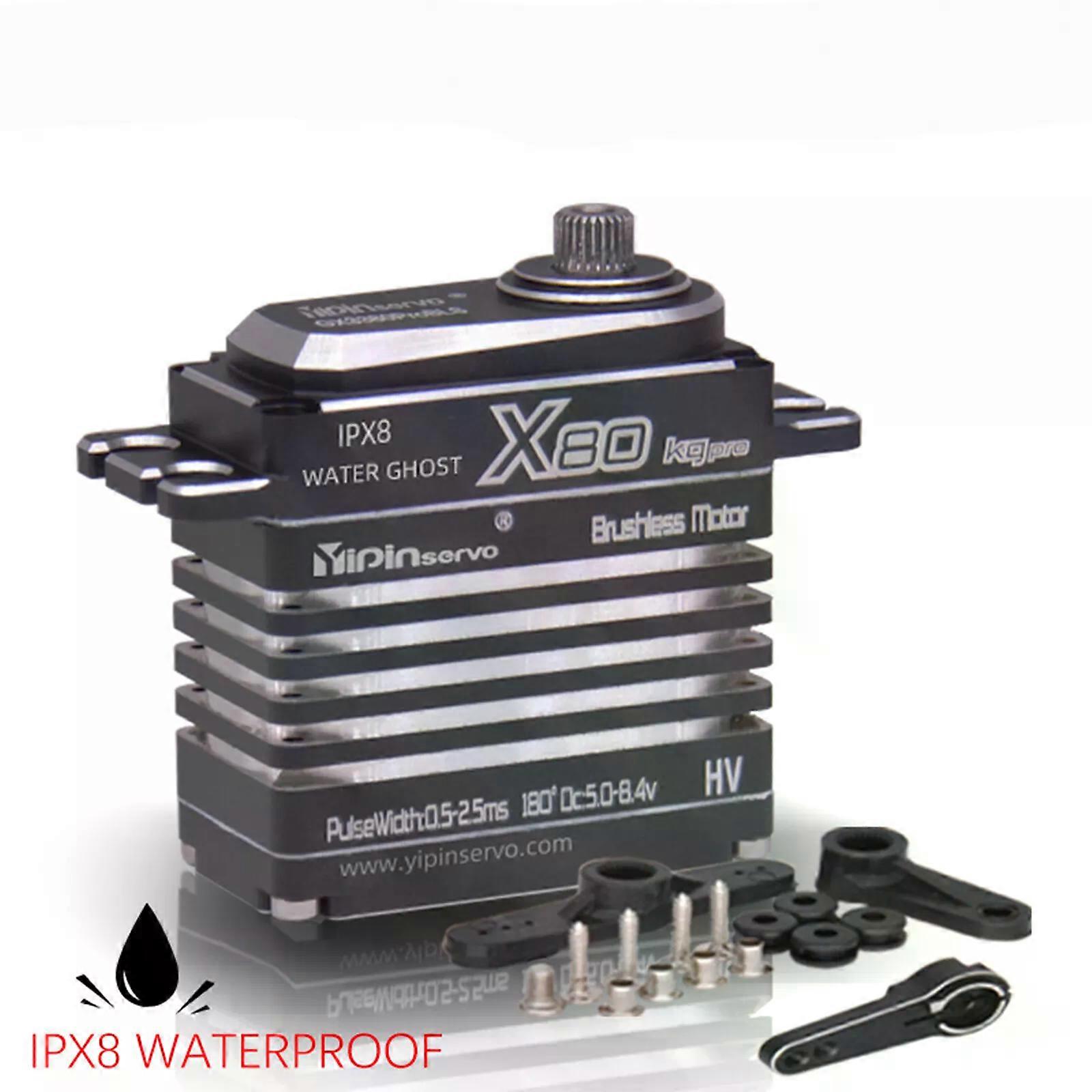 270 Degree Waterproof Coreless Servo 80KG Metal Gear RC Digital Servo Brushless