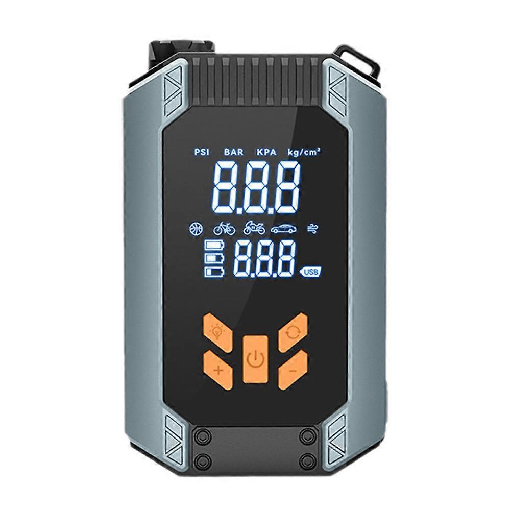 Emergency Tire Inflator with Built-in Power Bank and Dual USB Ports for Fast Recharging