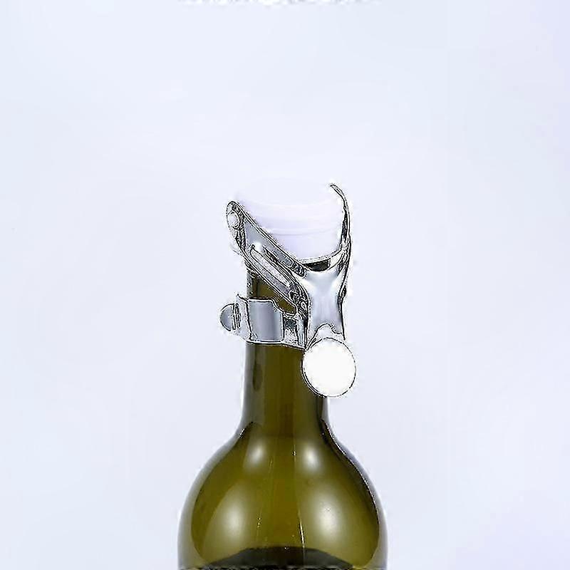 4-Piece Stainless Steel Sparkling Wine Stopper Set with Preservative Feature for Champagne and Bubbles