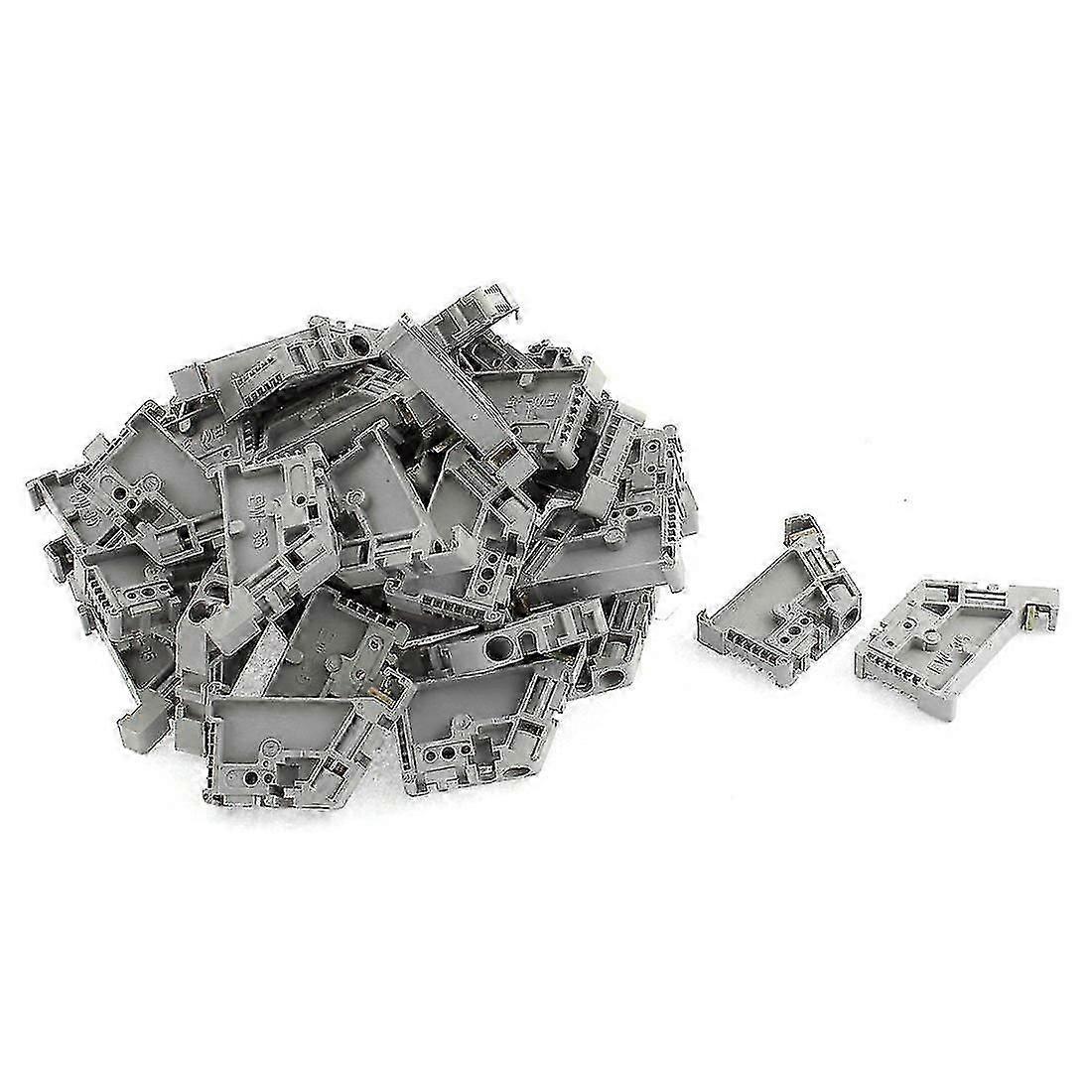 Terminal block mounting clips 50pcs 35mm DIN rail end stopper