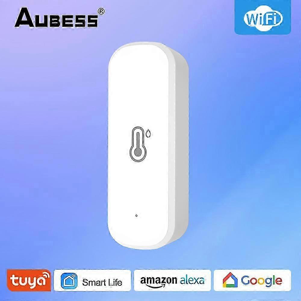AUBESS Tuya ZigBee/WiFi Temperature and Humidity Sensor, Compatible with Alexa and Google