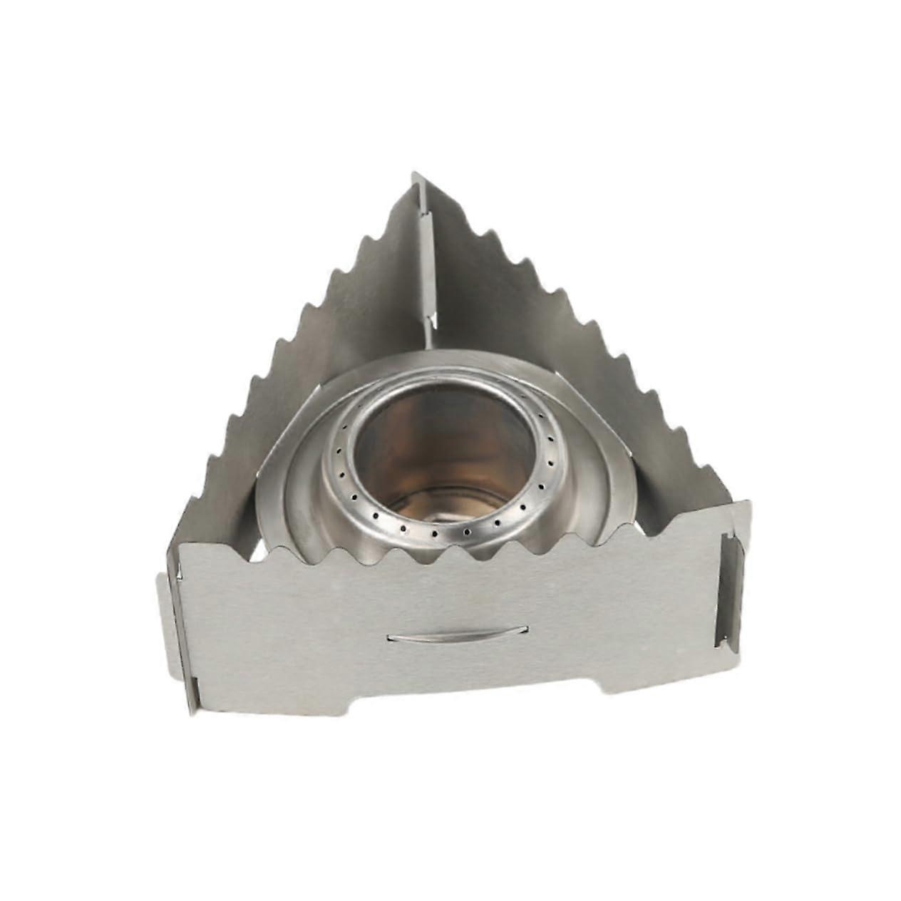 Portable Mini Windproof Alcohol Stove with Panel Windshield for Outdoor Camping