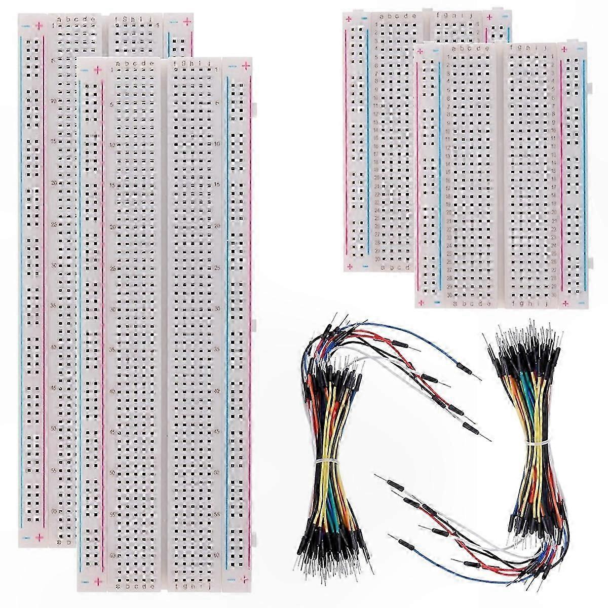 Breadboard Kit with 830 and 400 Tie Points Plus 65pcs Flexible Wires for Electronics Prototyping