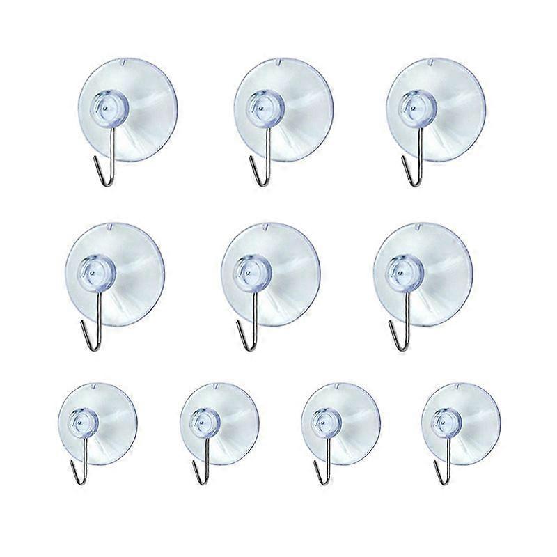 10 Windows Transparent Suction Cup Suction Cup Hook Clothes Jacket Metal Hook