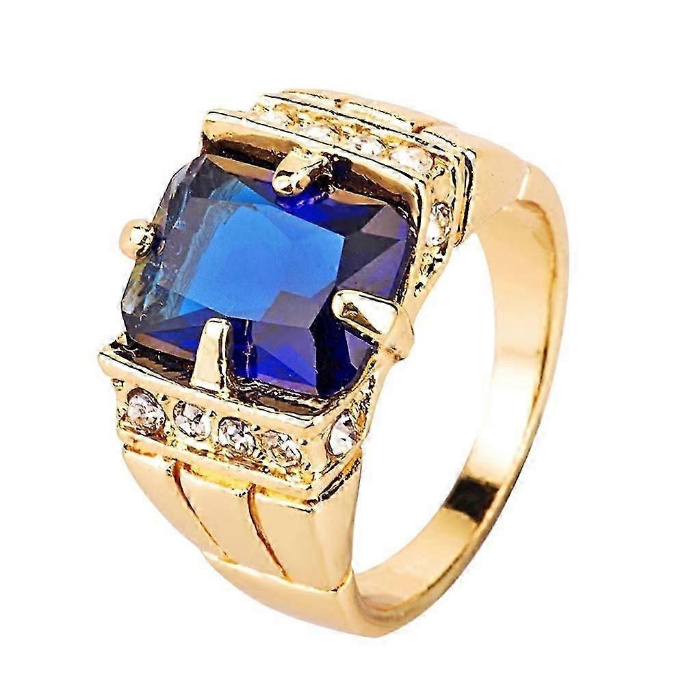 Luxury Men Square Cubic Zirconia Strass Finger Ring Wedding Bijoux Cadeau
