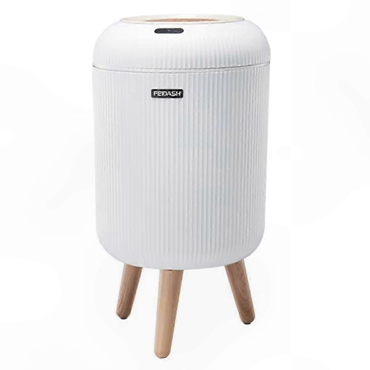 Smart Sensor Trash Can, Compact Plastic Waste Bin with Lid for Bedroom Use