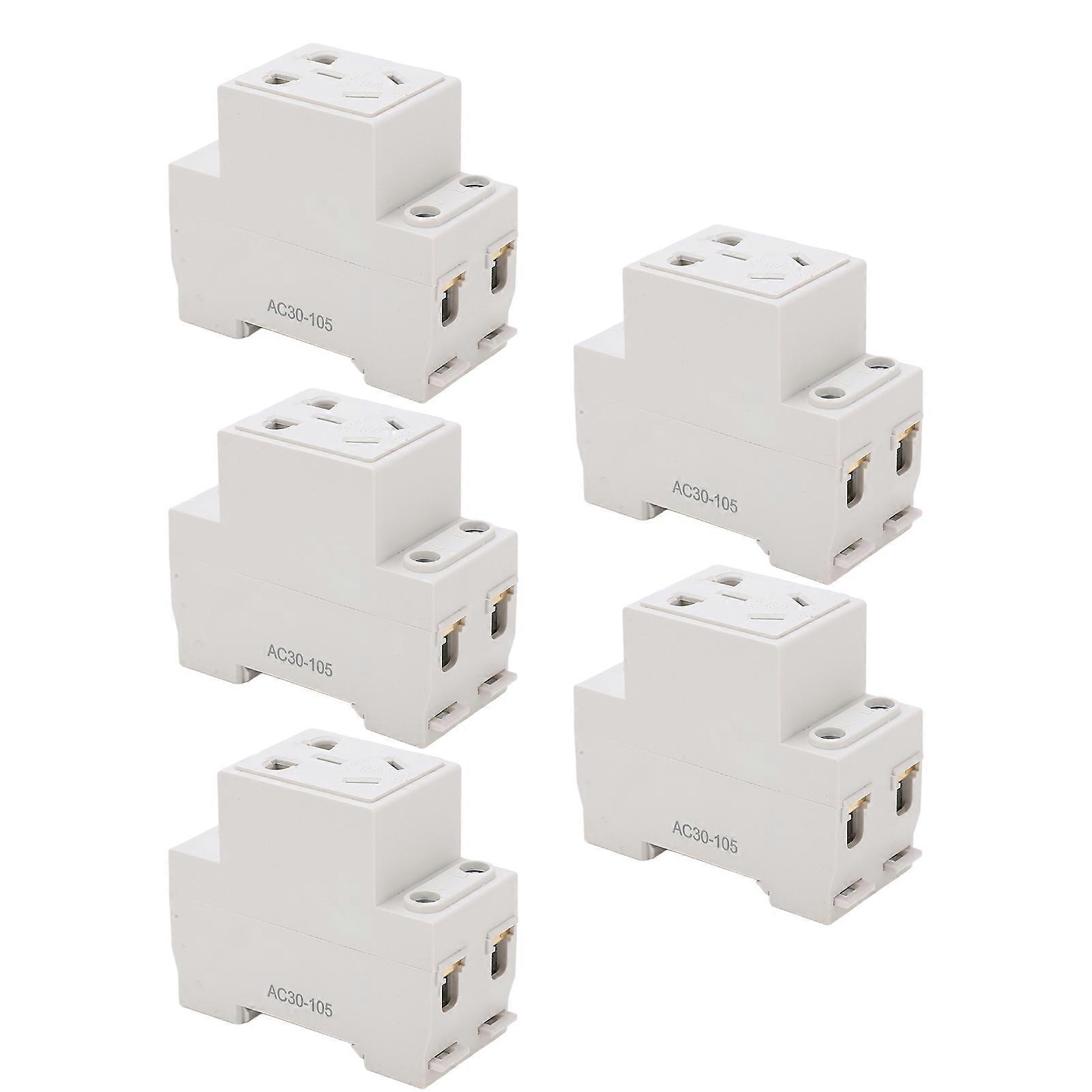 Power Socket 5 Hole 250V 10A/16A Durable ABS Copper Modular Socket
