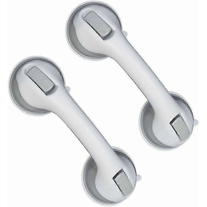 Suction cup handle set of 2 grab bar for shower and bathtub support up to 25 kg white gray multiple colors YYV