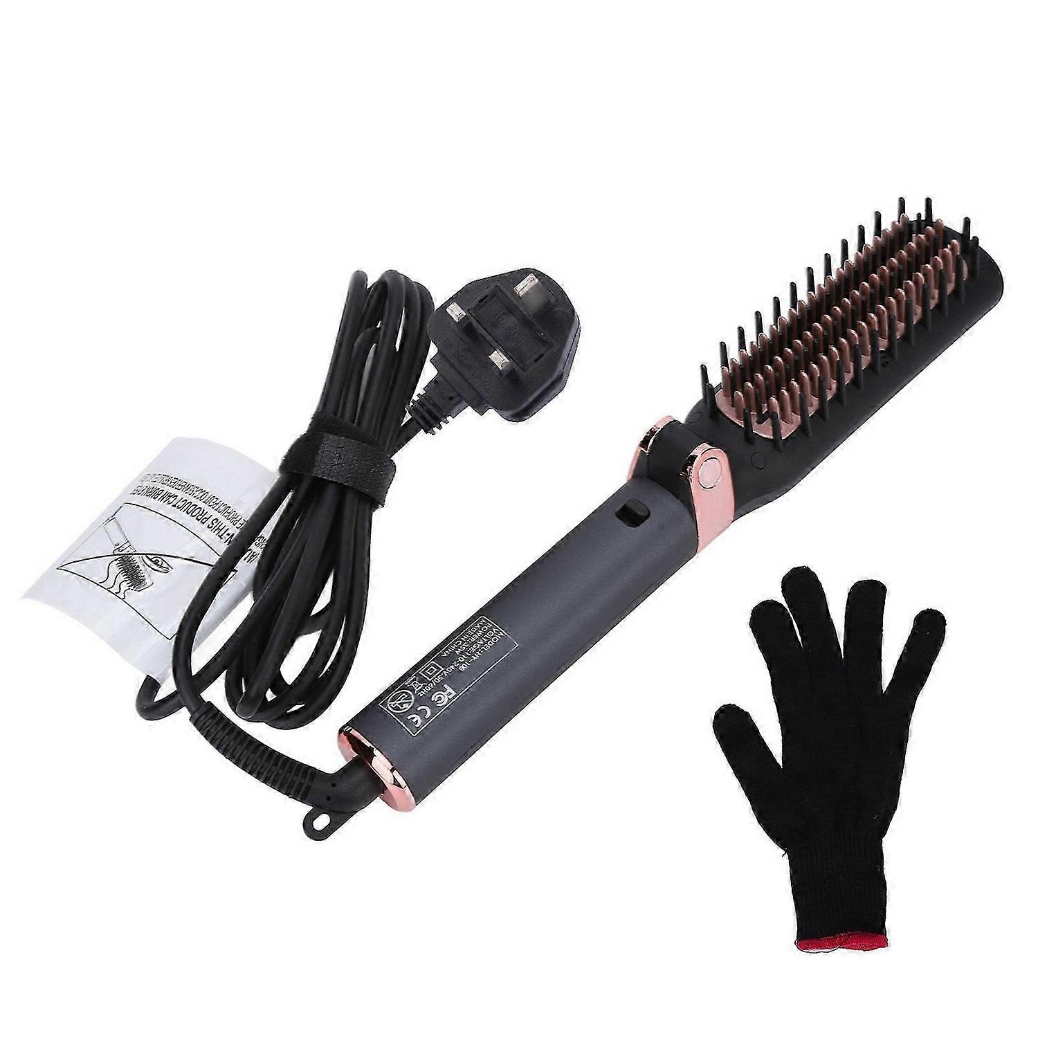 2025 Latest Model Hot Comb Electric Folding Design Ergonomic Handle Curls Stra...