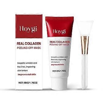 Real Collagen Peel Off Face Mask Collagen Overnight Wrapping Facial Mask,Deep Hydrating,Restores Elasticity,and Refine Pores,Hydrolyzed Collagen for G