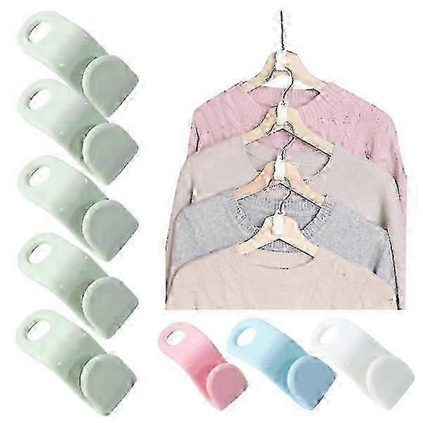 10-pack Clothes hanger - Connection hook - Organizer multicolour