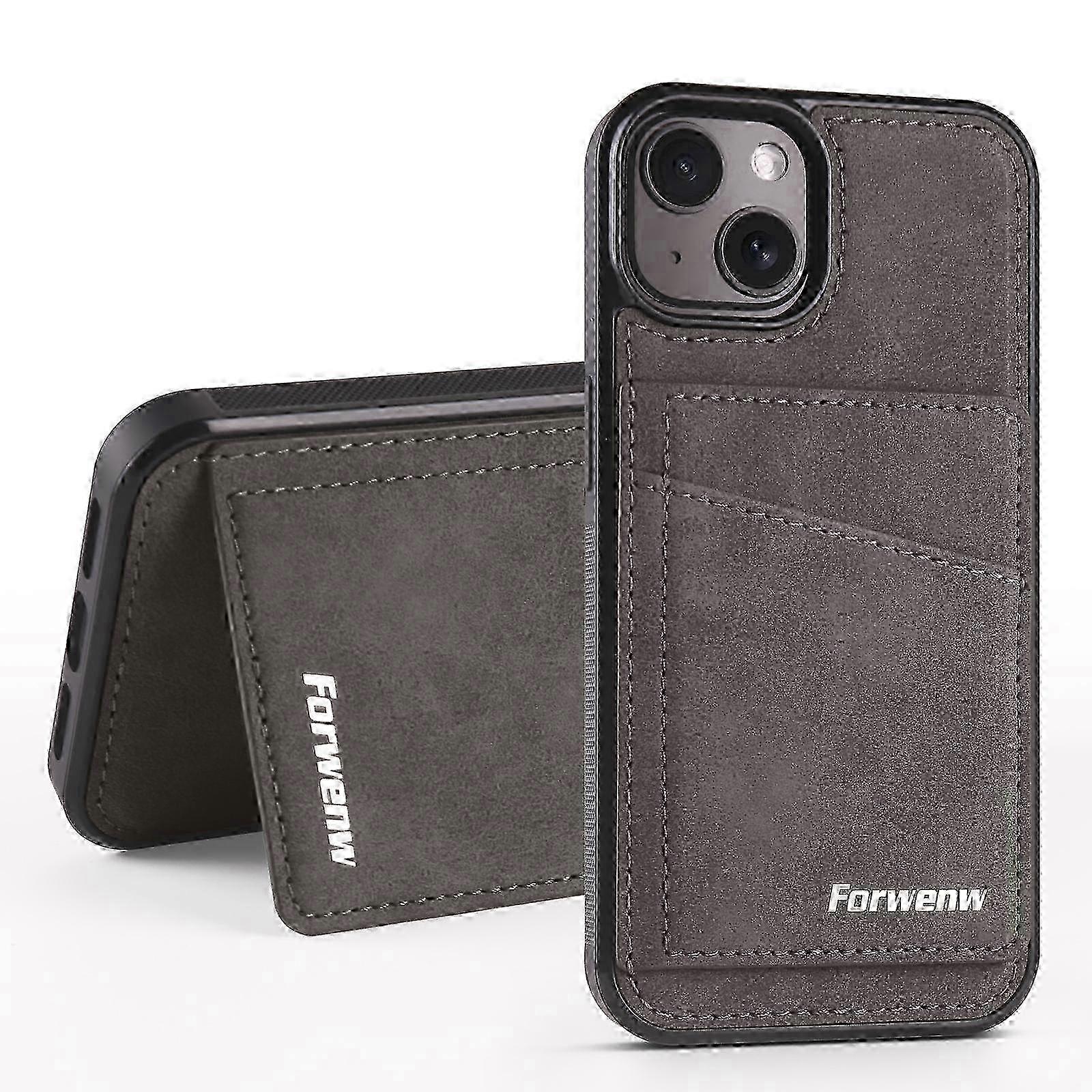 Forwenw F8 Series 2 in 1 Magnetic Card Slot Leather Phone Case