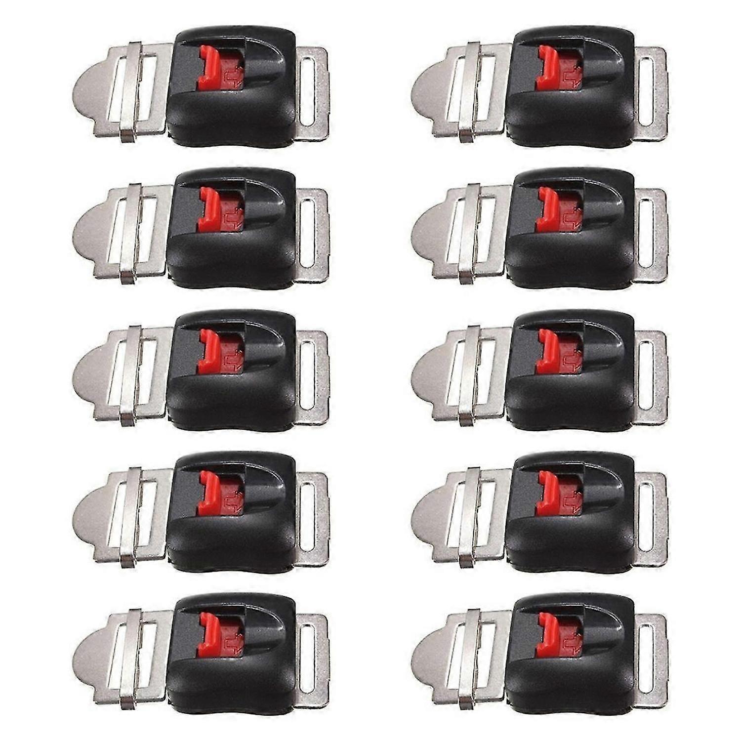 10pcs Universal Motorcycle Helmets Clip Strap Quick Release Disconnect Buckle