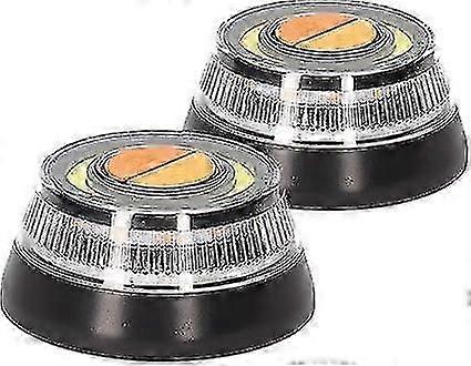 DGT approved V16 emergency light Danger warning beacon for cars Visibility 1 Km with magnetic base and flashlight 2 Units