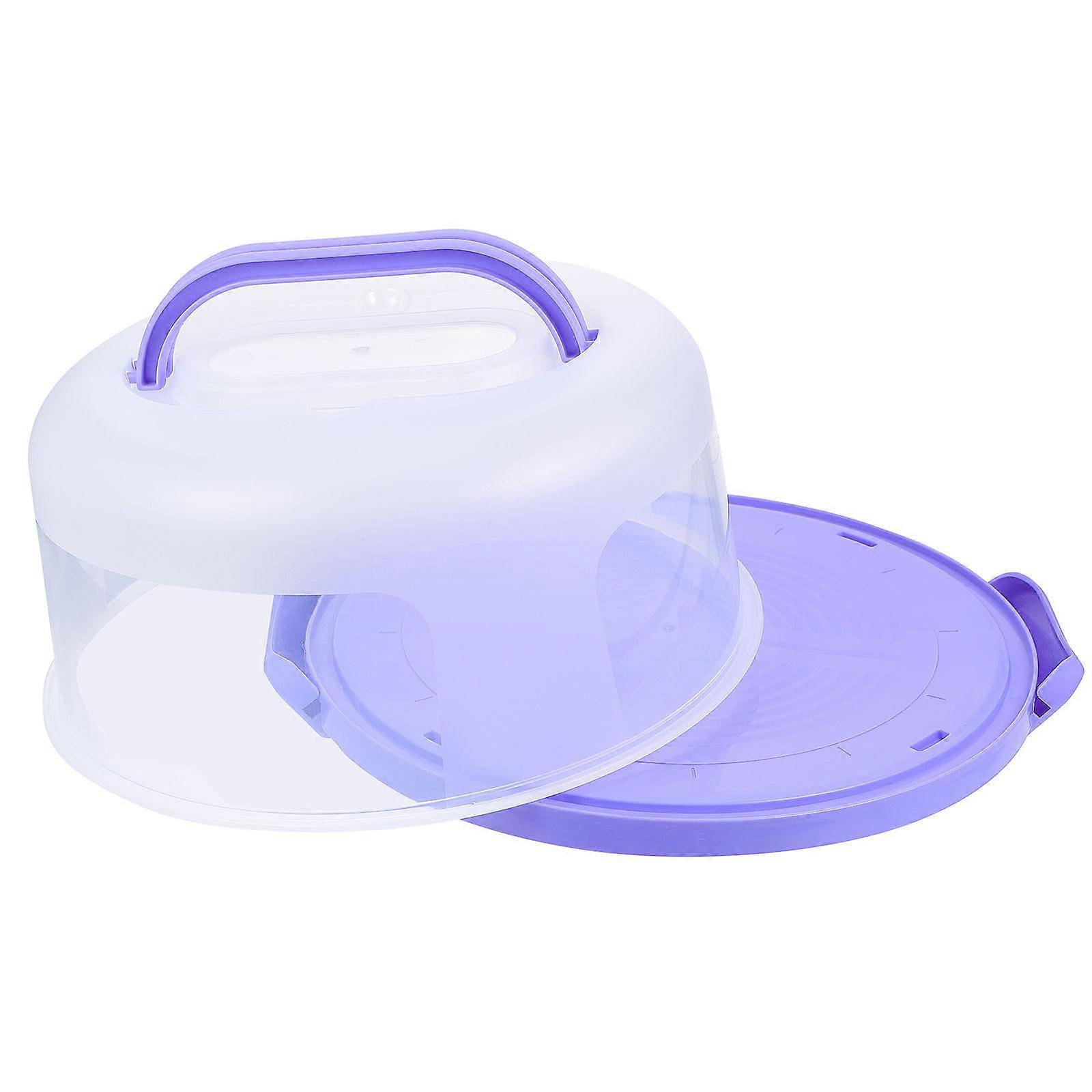 Cake Boxes Plastic Cake Storage Holder for Storage Reusable Purple