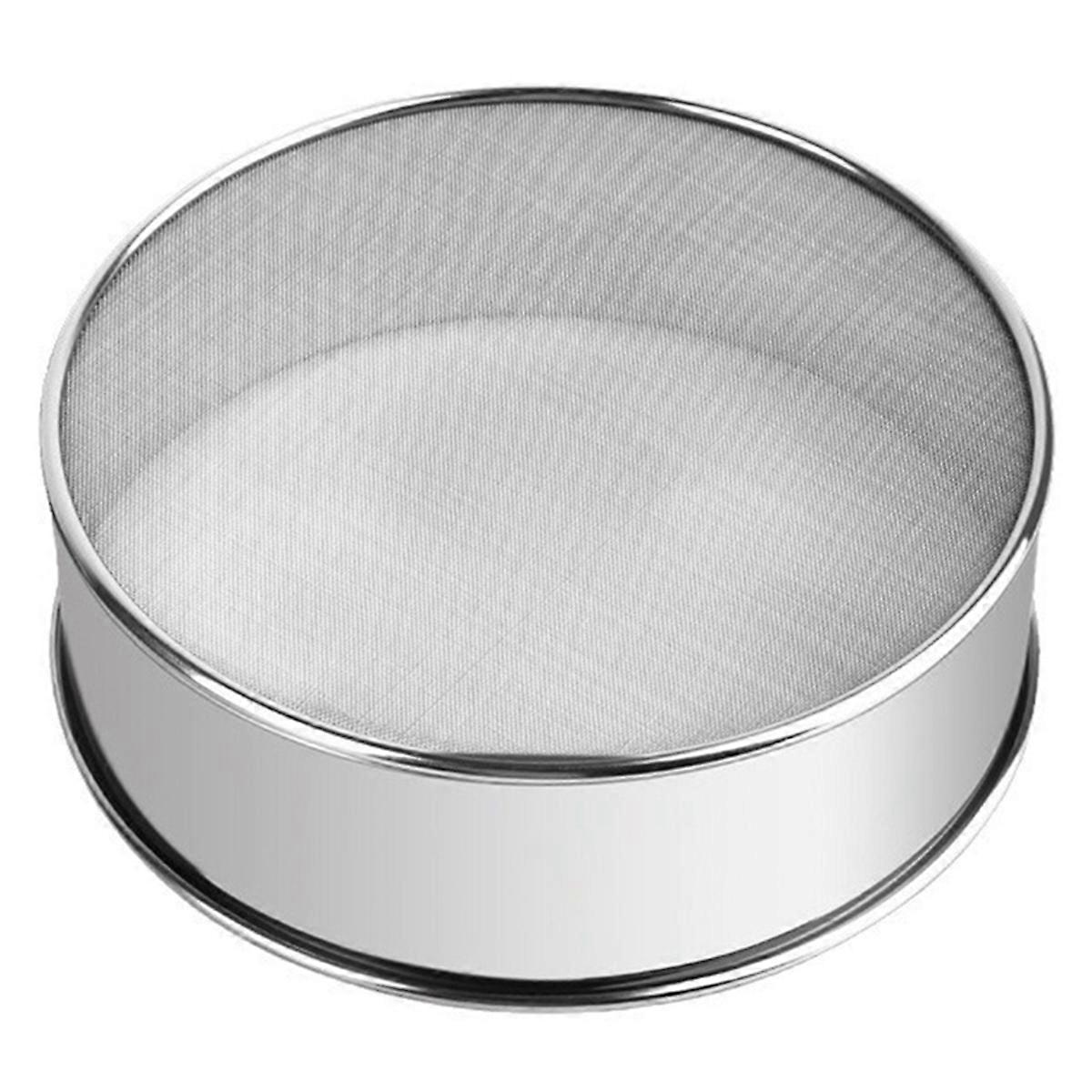 Flour Sifter Stainless Steel 6 Inch Round Fine Mesh
