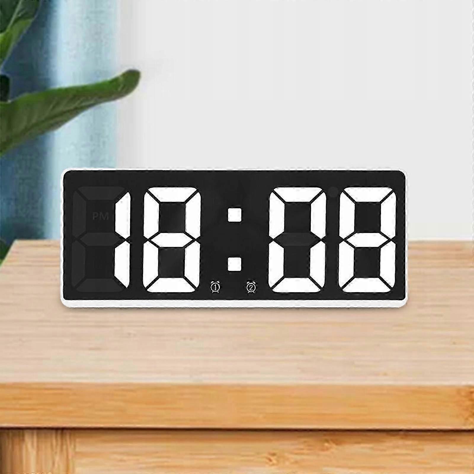 Electric Alarm Clock, Temperature, Date, Snooze Function, White Voice