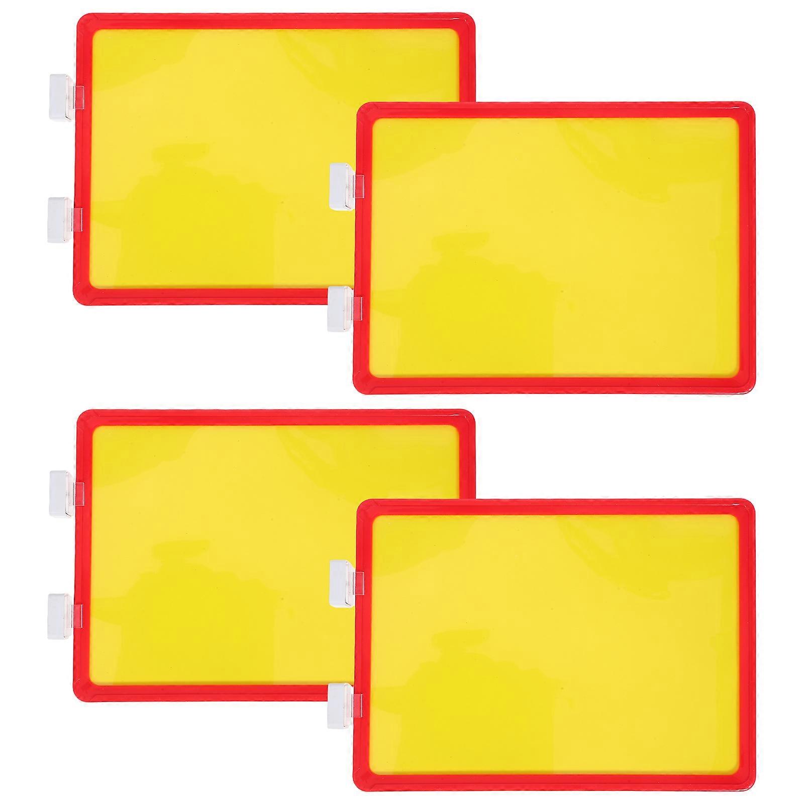 Plastic Label Holders Tag Holder Suitable For Warehouse Shelves 12X9.3X1.4In Material Identification 4 Labels