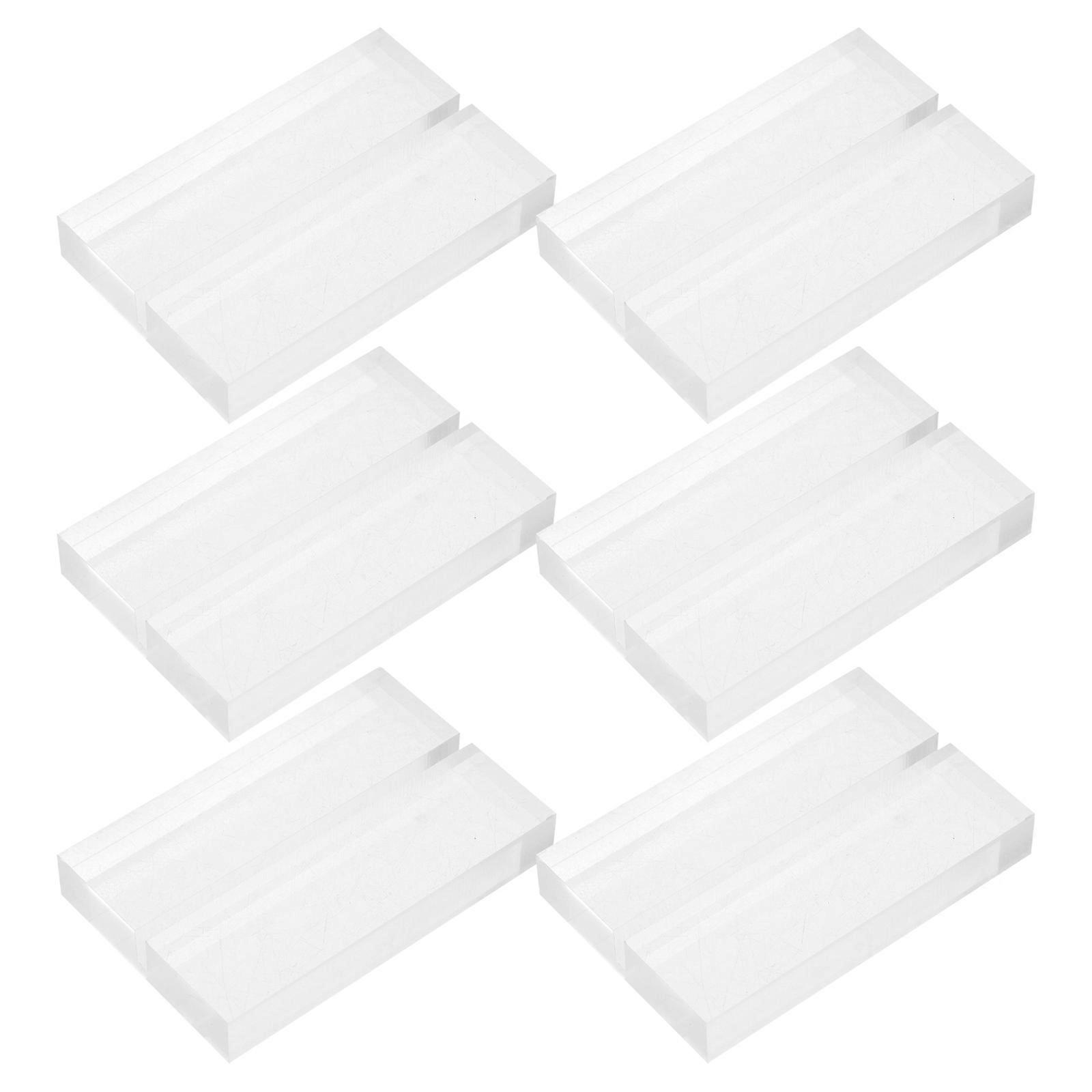 Wooden Table Name Holders for Photo Display Stand 30Pcs Transparent