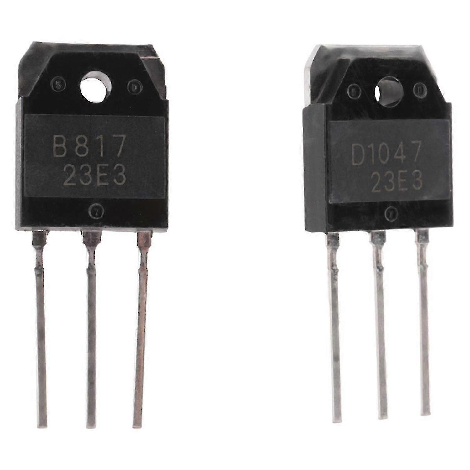 2 transistors en silicium - D 1047 + B 817, 200 V, 12 A