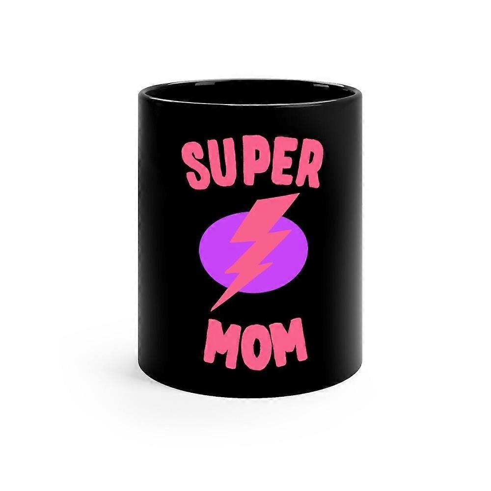 Super Moeder Moederdag 11oz Zwarte Mok