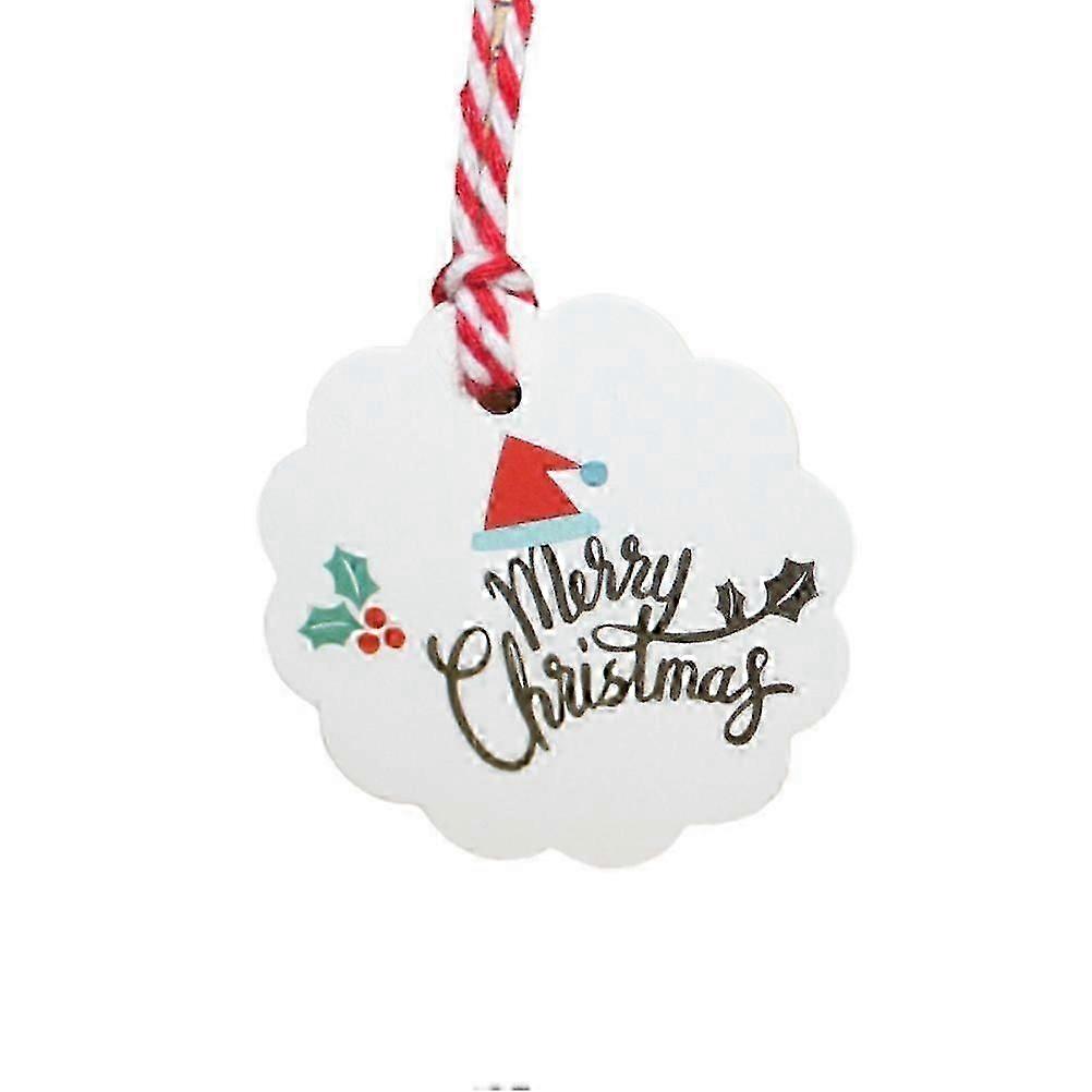 100pcs Christmas Paper Tags Xmas Tree Gift Tags Label Holiday Label Tag Christmas Party Supplies