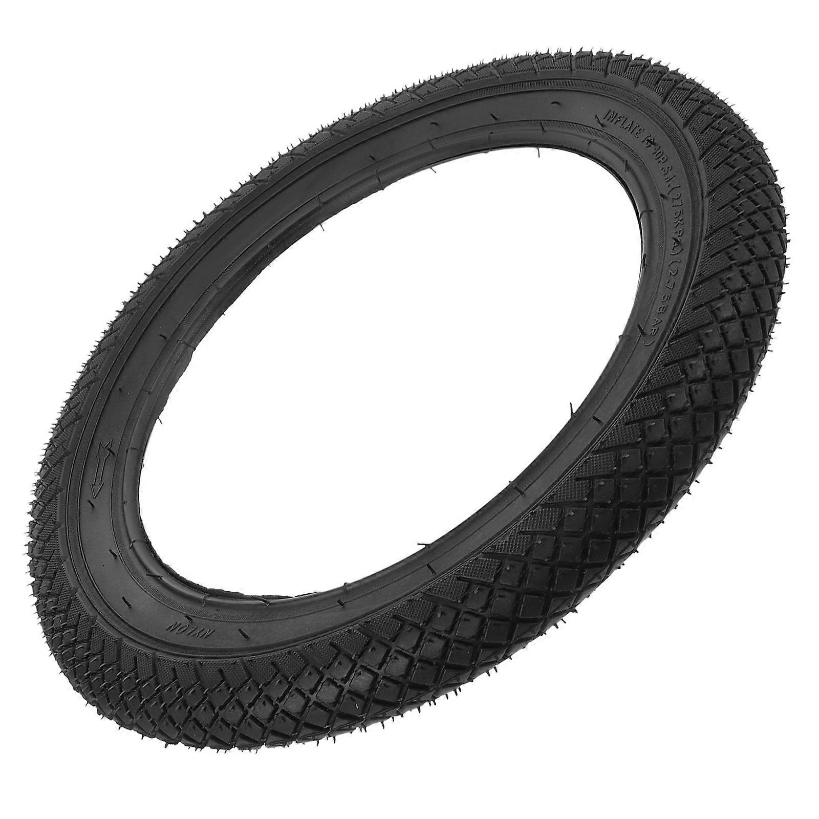 Bike Tire Runary Kids Bike External Tire 14x2.125 Round Shape Easy to Inflate 1Set