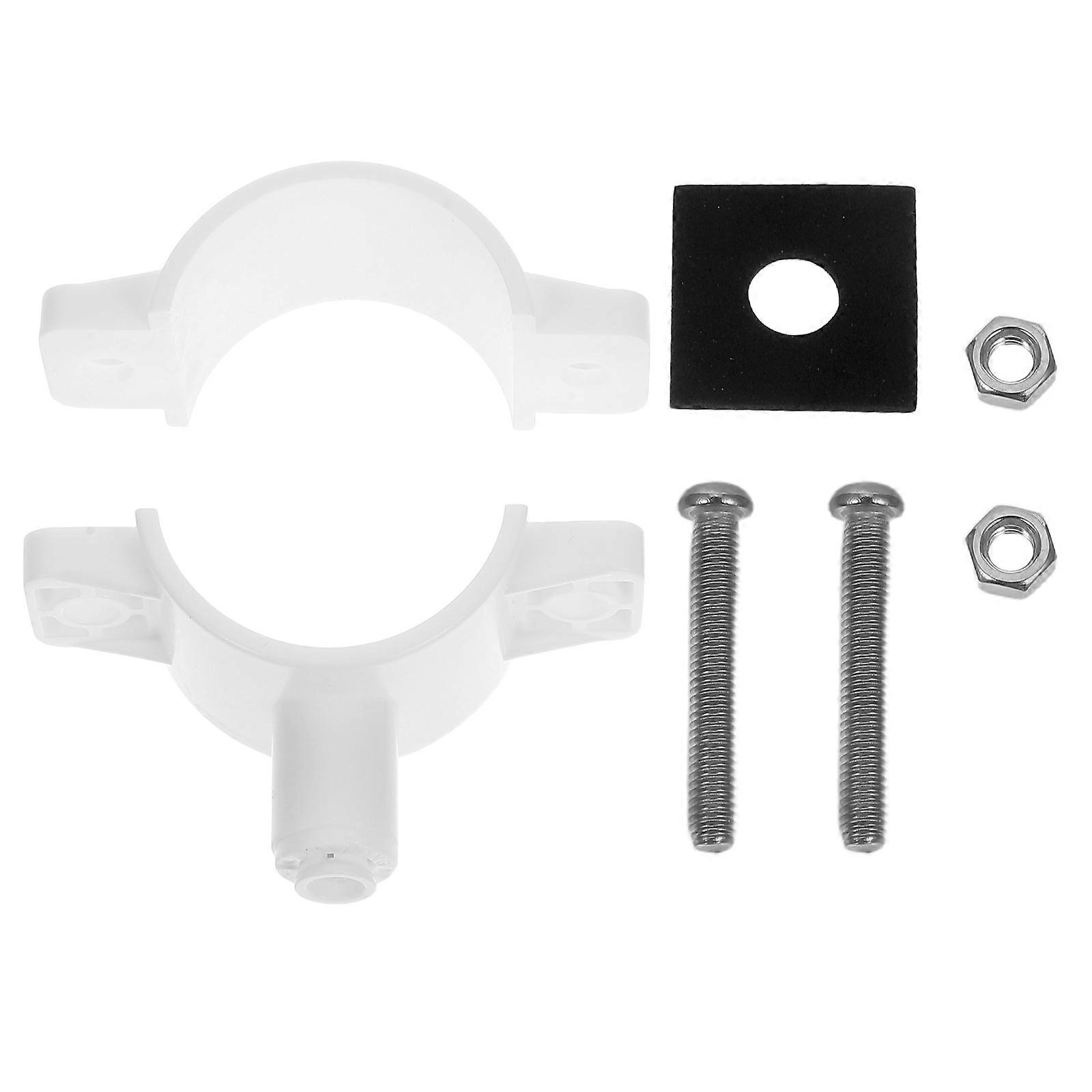 Waste Pipe Connector Plastic Clamp for Water Pipe 2Sets Kitchen Use