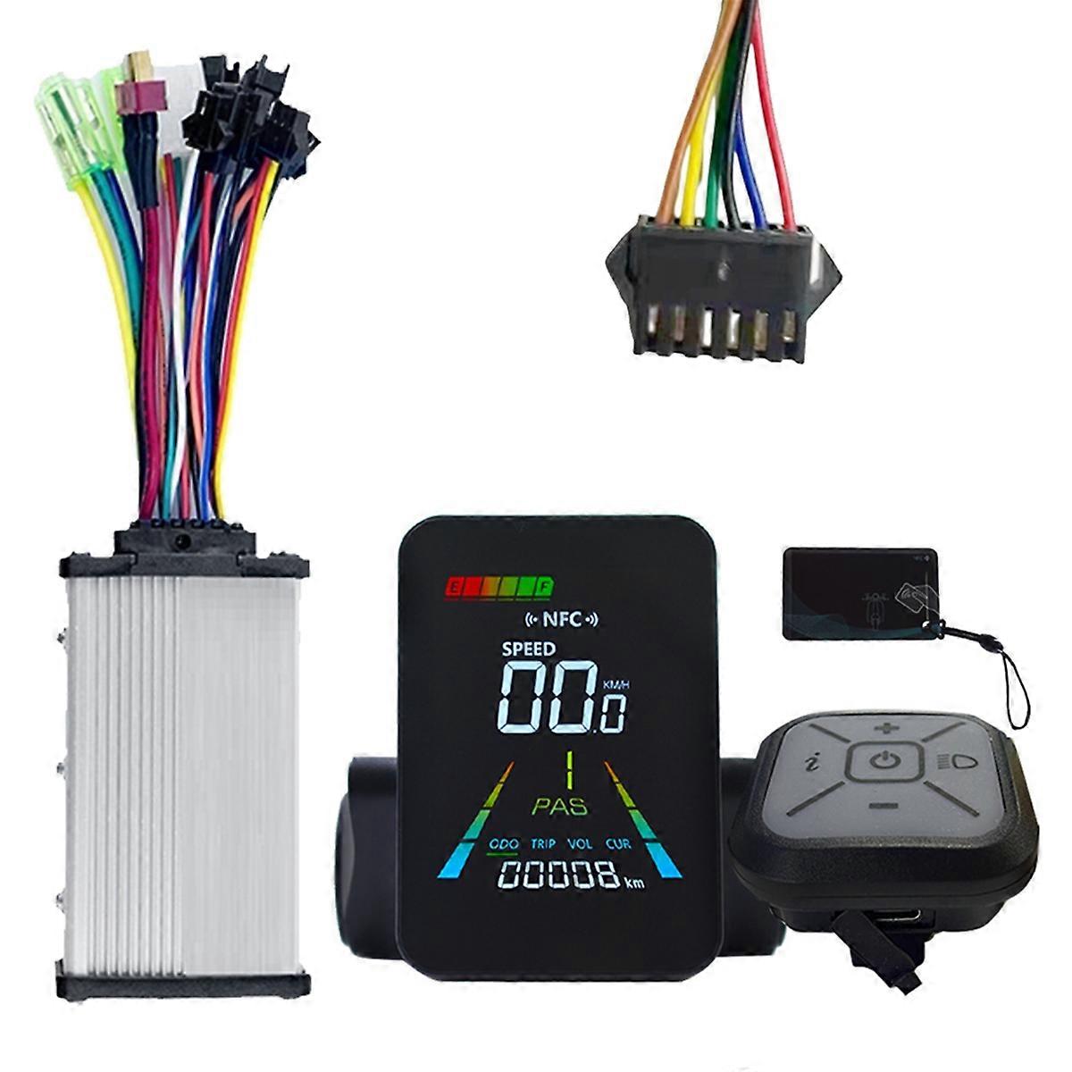 E-Bike NFC LCD Display Electric Scooter NFC Color Speedometer UART 24V/36V/48V/60V+36V/48V 350W Con