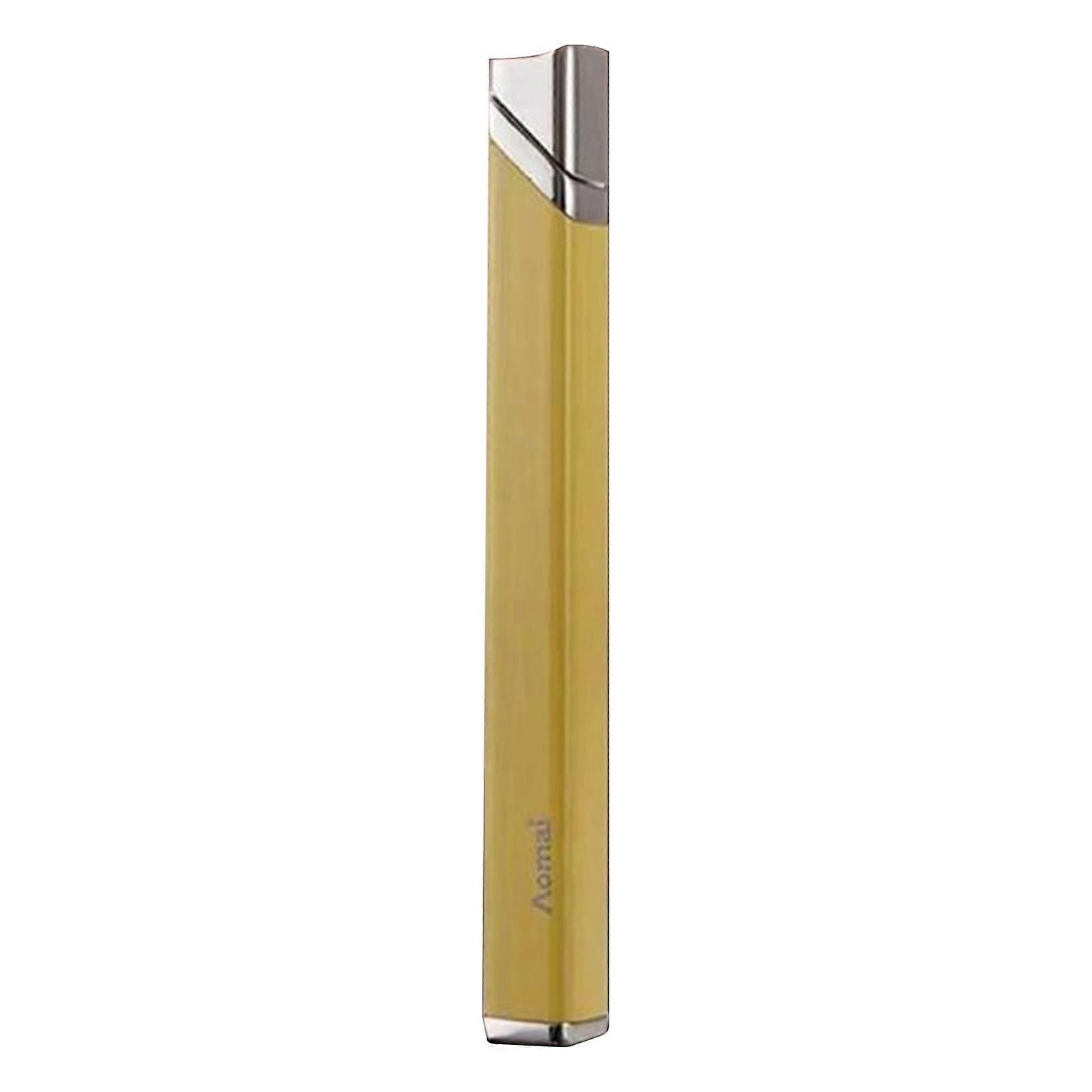 Yoloke Portable Metal Lighter - Refillable Butane Torch Lighter with Soft Flame, Cigar Lighter for Men/Women (Yellow)