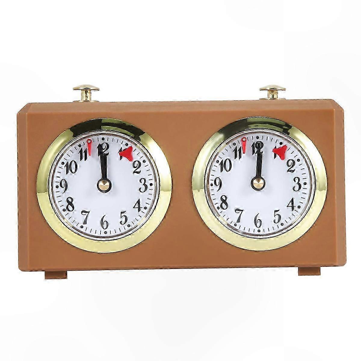 Analog Mechanical Chess Clock - Official Game Timer, No Battery Needed, Chess Tournament Clock