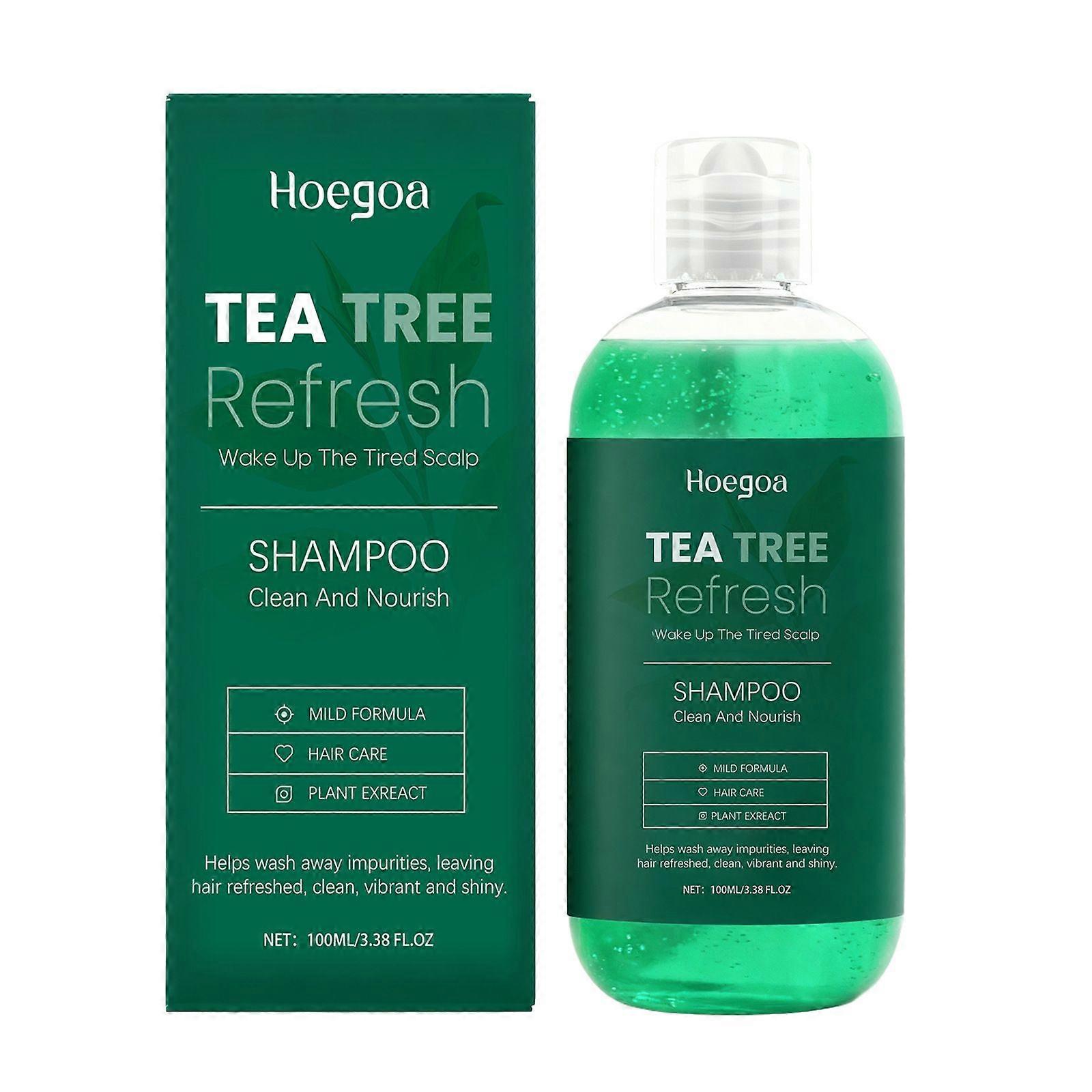 Tea Tree Mint Shampoo - Rosemary Mint Shampoo for Oily Hair with Tea Tree Oil for Hair - Clarifying Shampoo for Build Up Dry Scalp and Flakes with Ess
