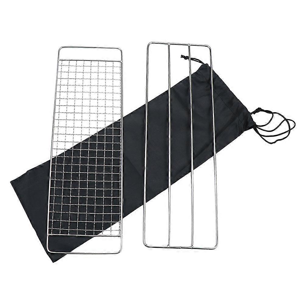 Black 3Pcs Stainless Steel Barbecue Grill Net Set for Baking Reliable Grill Mesh