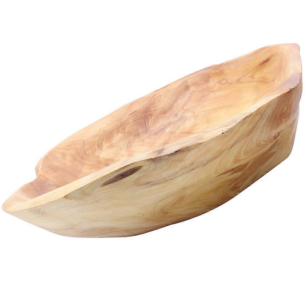Wood Fruit Bowl Rustic Serving Dish Set with 4Pcs for Storage Use