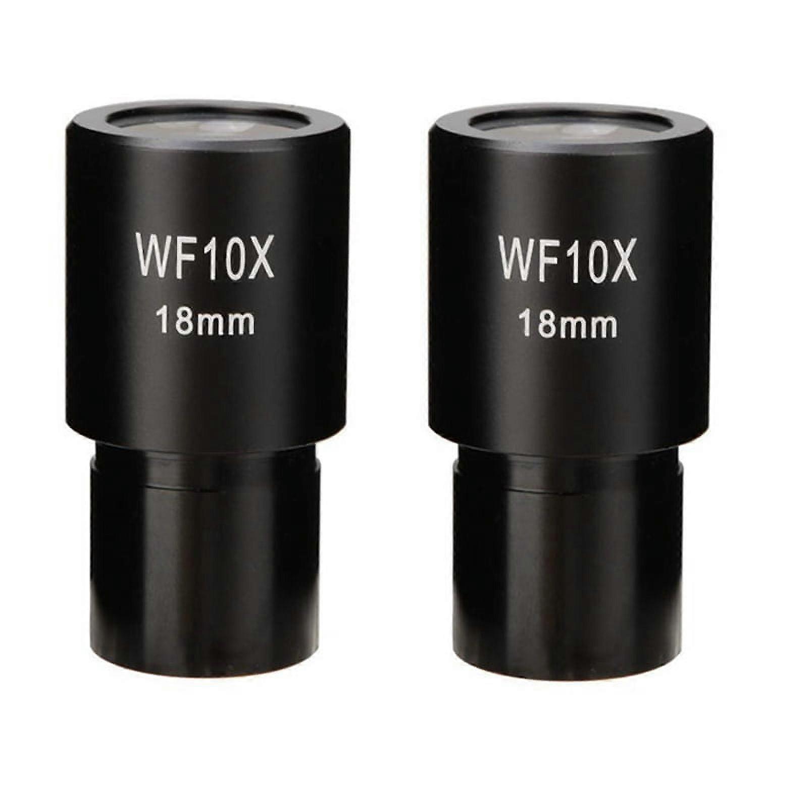 2 PCS WF10X Widefield Eyepiece Biological Microscope Optical Lens Eyepiece Wide Angle 23.2mm Mounting Size