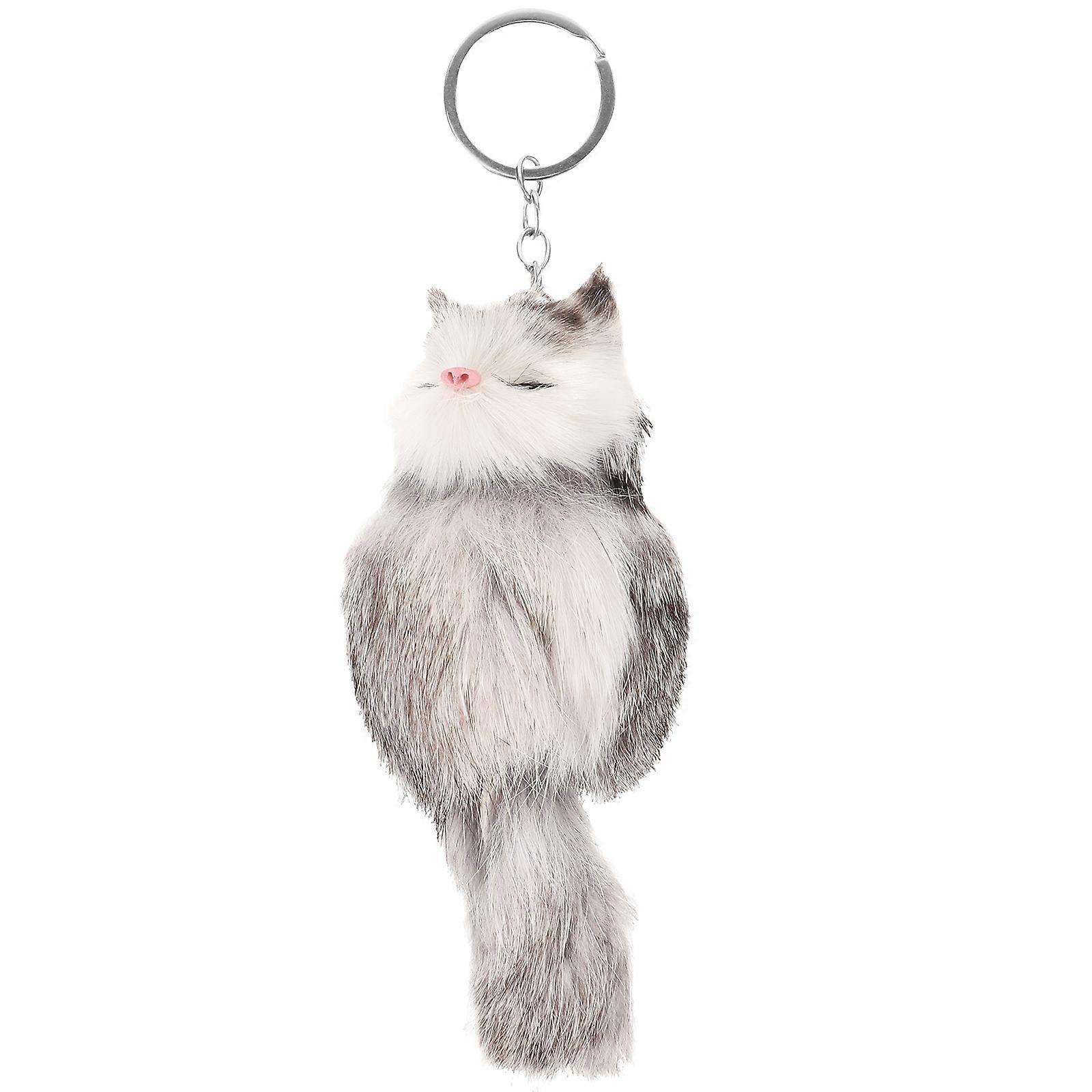 Hanging Ornament Keychain Durable Plush Fox Shape For Keys 4Pcs