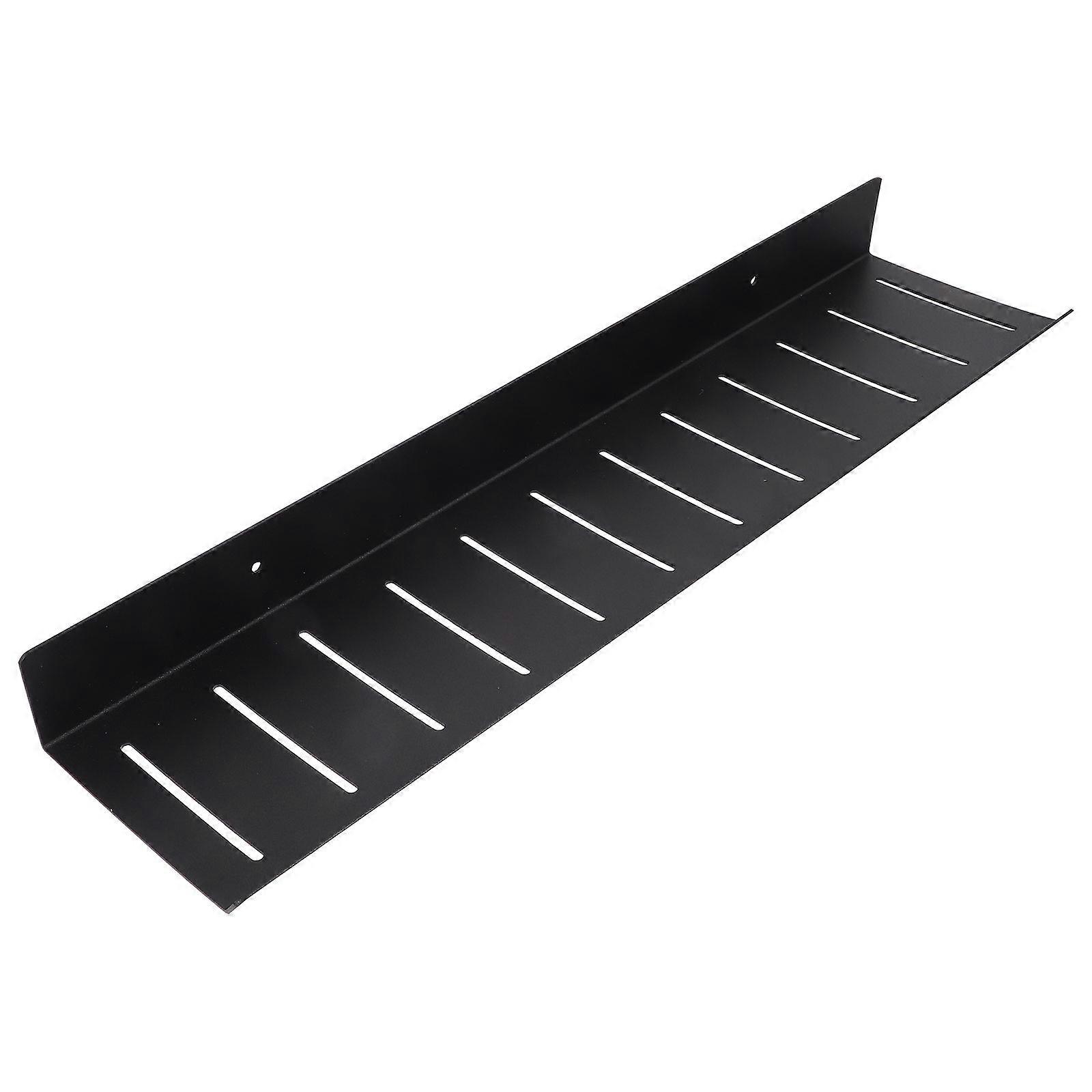 Wall-Mounted Storage Rack 2 Sets Functional Organizer For Living Room And Kitchen Black Space Saver