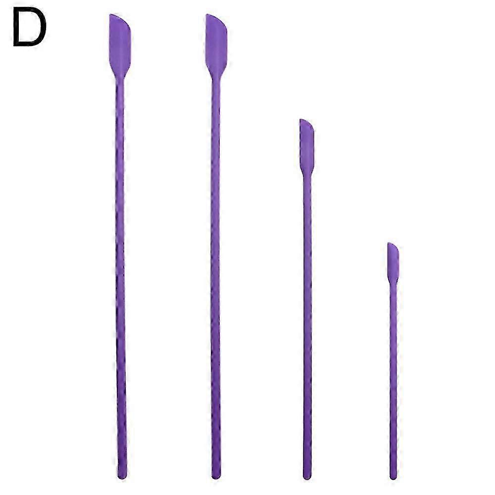 Purple (D) $Silicone 4-piece set Mini small tip scraper Extended cosmetic bottle scraper Jam material spatula creative 2025