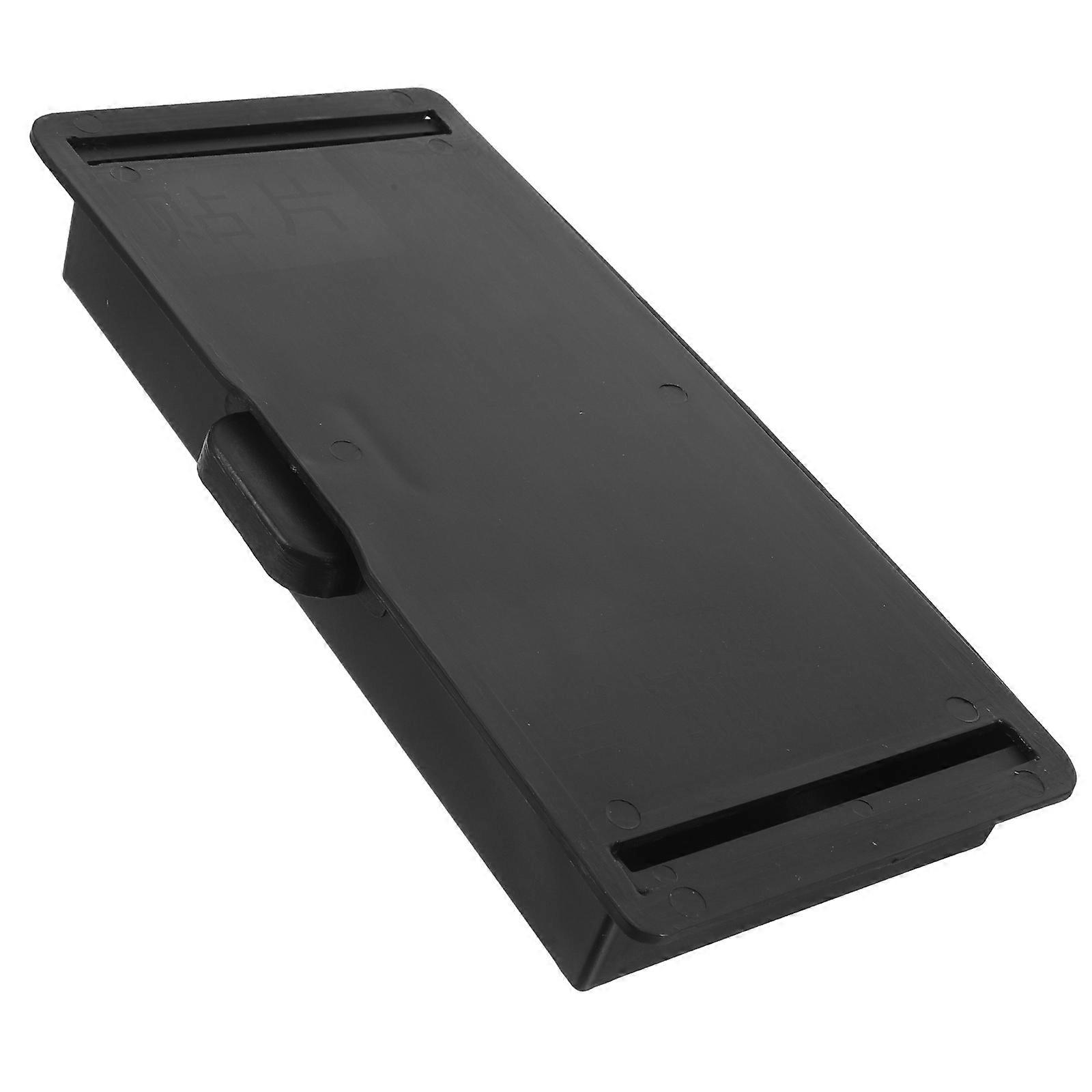 Hidden Slide Out Drawer Desk Organizer For Home Kitchen Office Use With Convenient Handle In Black Plastic 1Set
