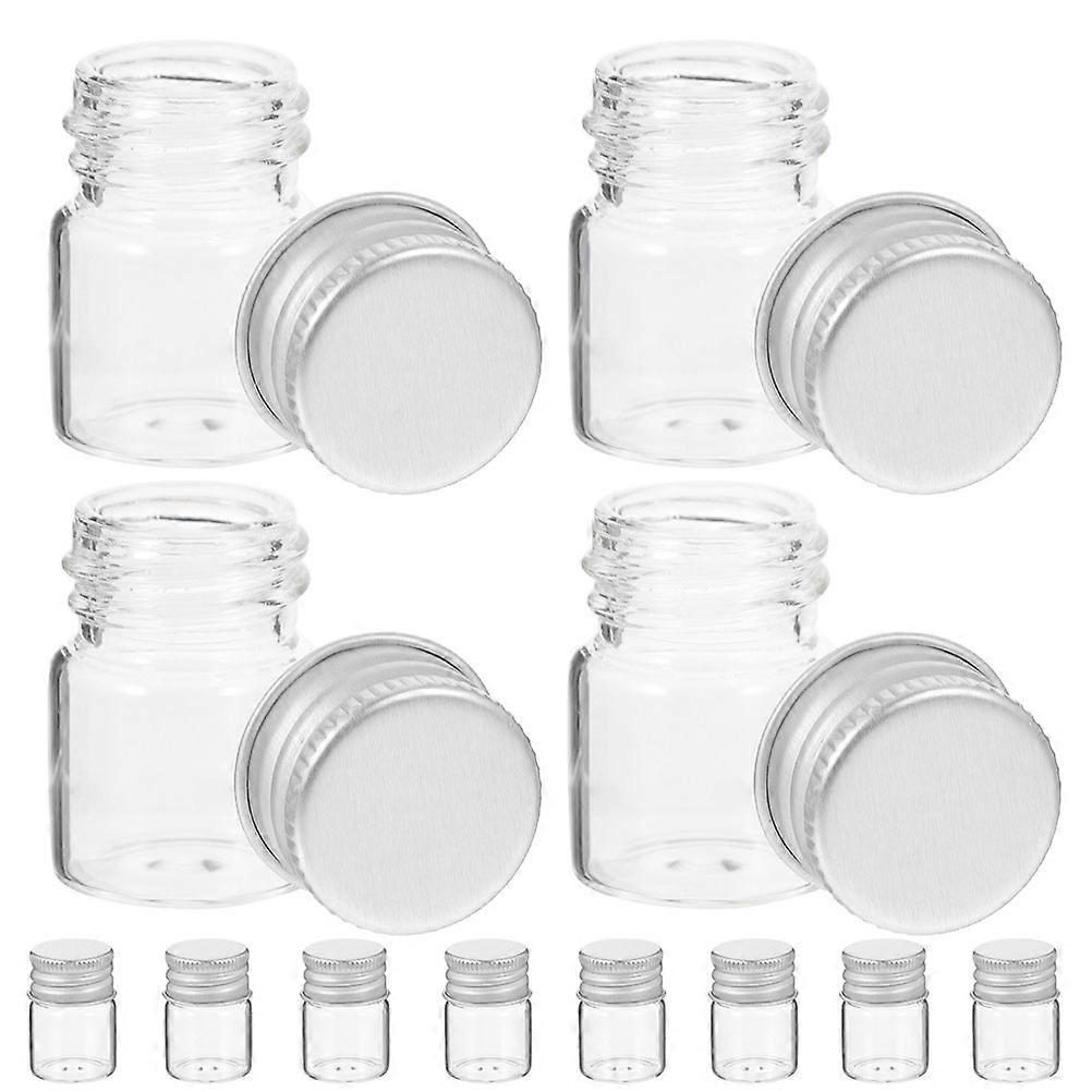 Small Glass Jars 24Pcs Transparent Mini Vial Containers with Screw Cap for Versatile Storage