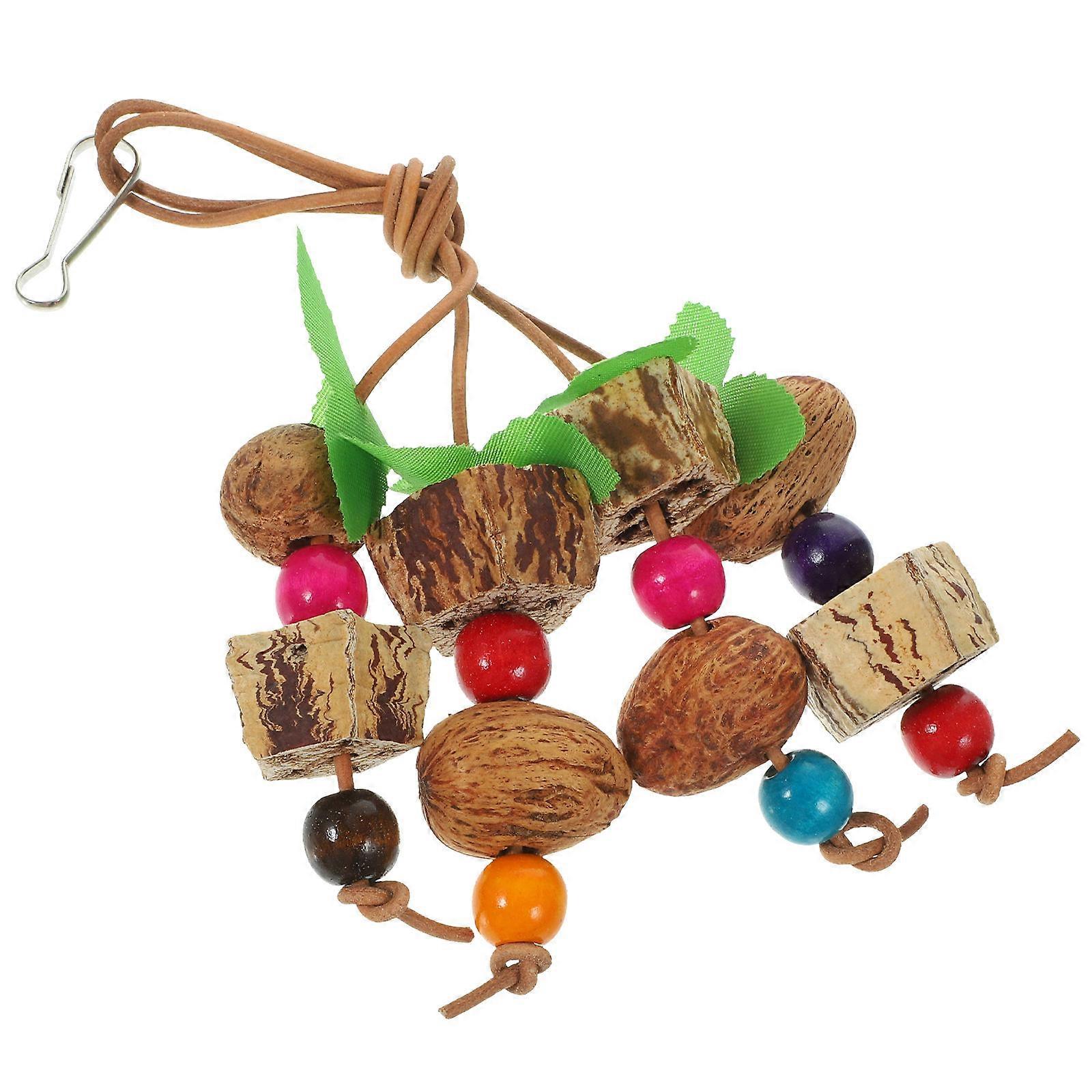 Bird Cage Bite Toy 4Pcs Hanging Simple Design for Parrot Owners Indoor Play Chewing Fun
