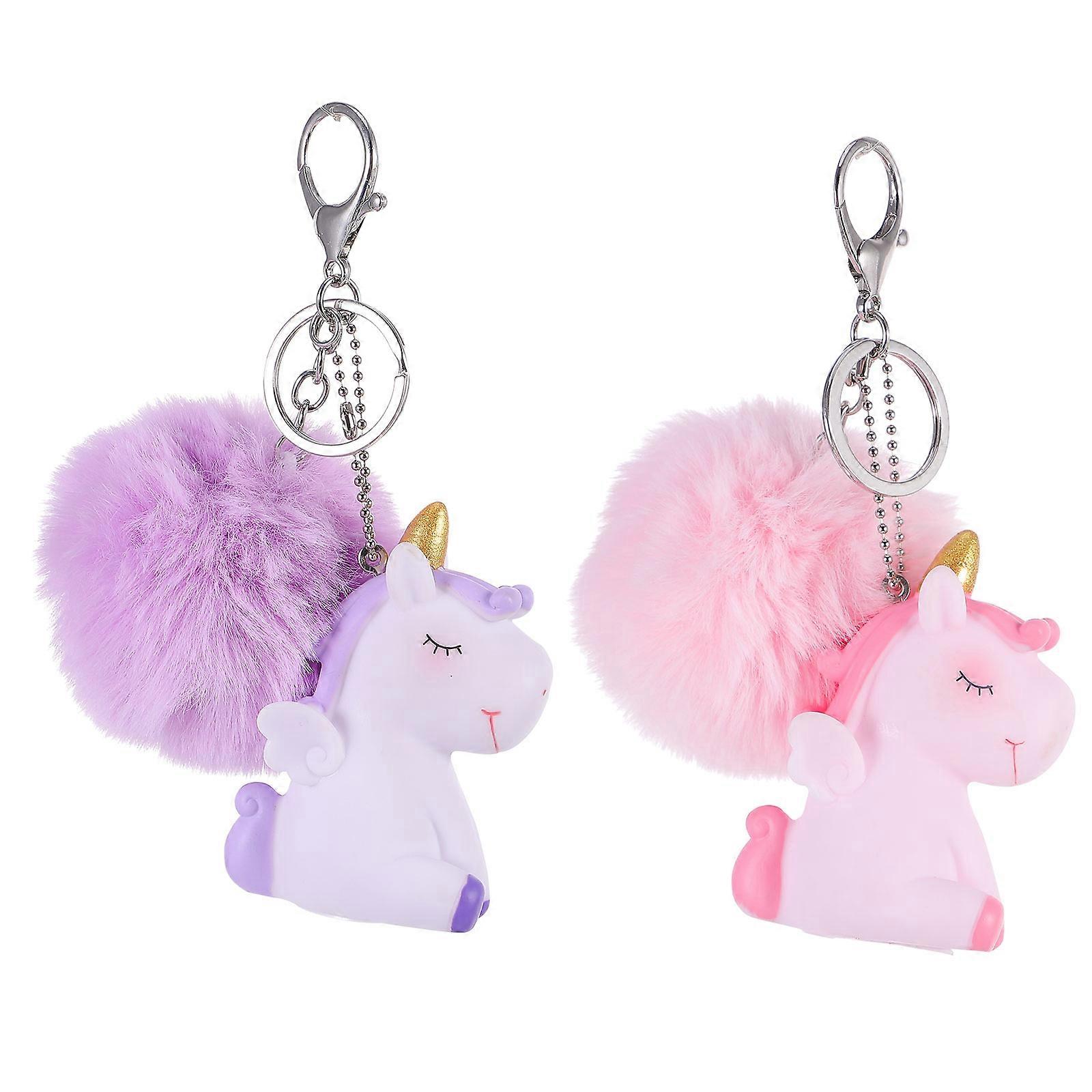 Lovely Unicorn Key Chains Lovely Key Pendants for Bag Ornaments 6Pcs